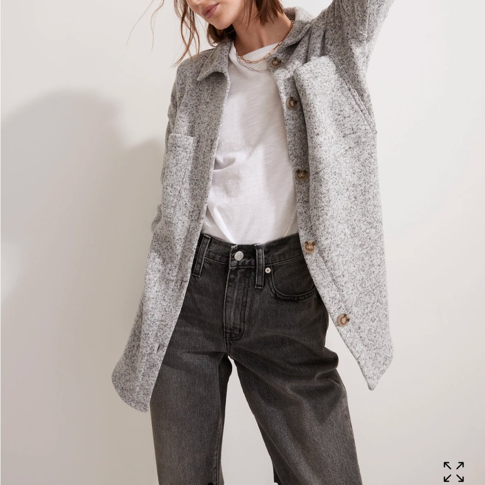 MWL (Re)sourced Sweater Fleece Shirt-Jacket Heather Grey